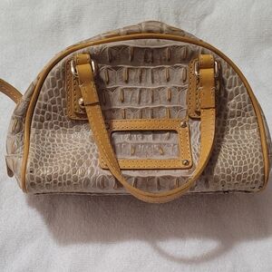 Dooney & Bourke Tan Shoulder Bag with Crocodile Texture